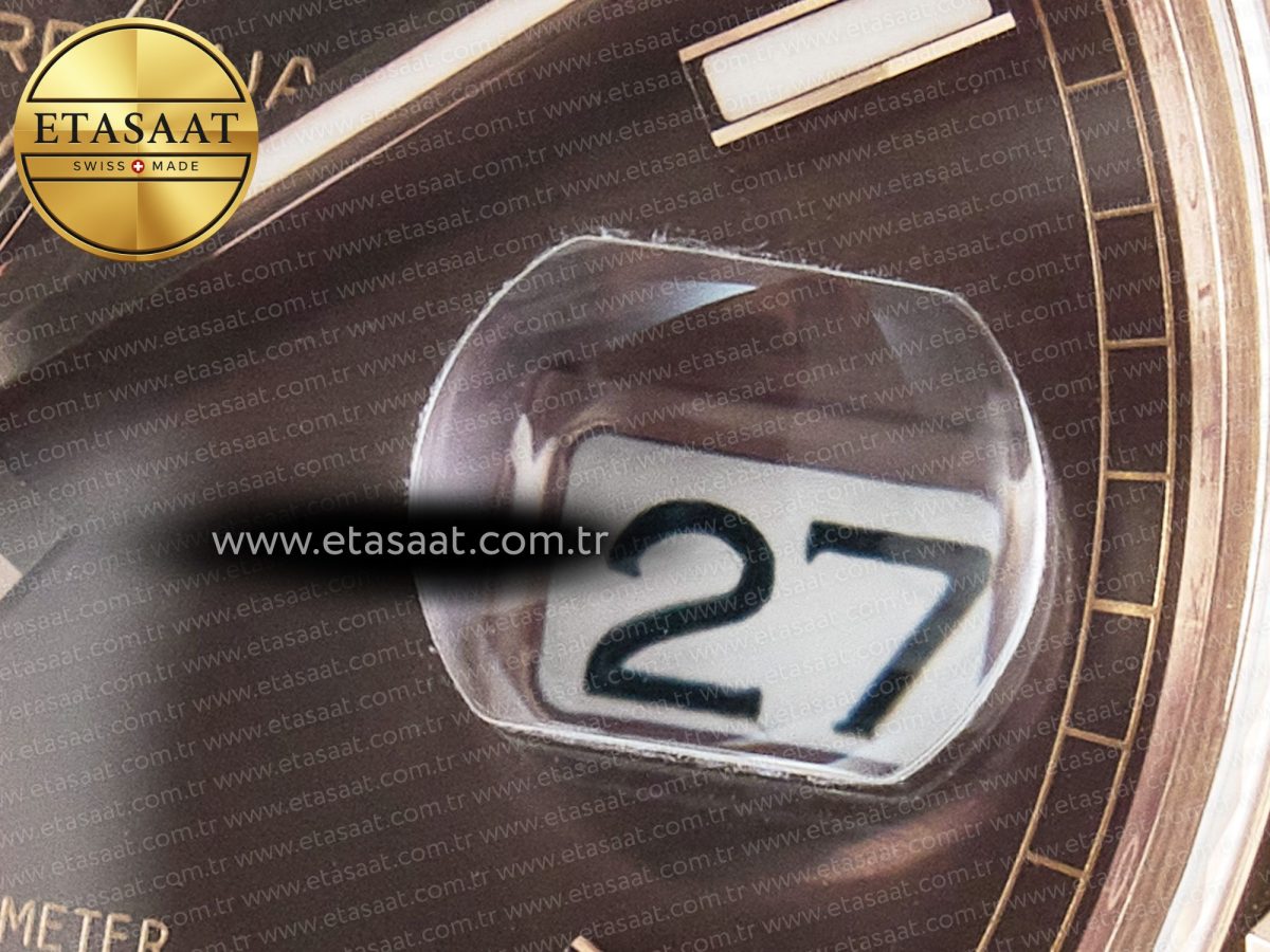 Rolex DayDate 40 228235 ARF 904L Steel Brown Stick Dial on President Bracelet VR3255 - Görsel 11