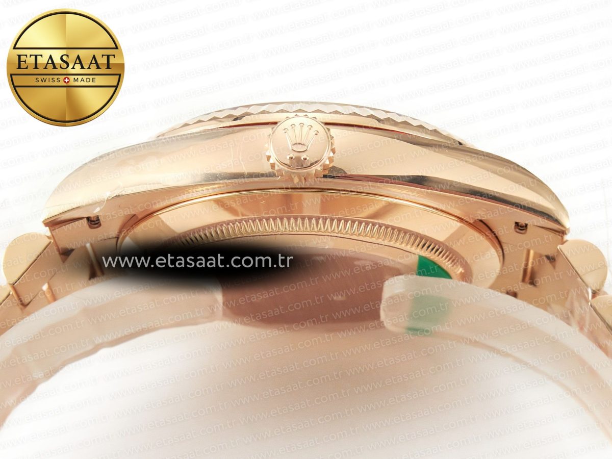 Rolex DayDate 40 228235 ARF 904L Steel Brown Stick Dial on President Bracelet VR3255 - Görsel 15