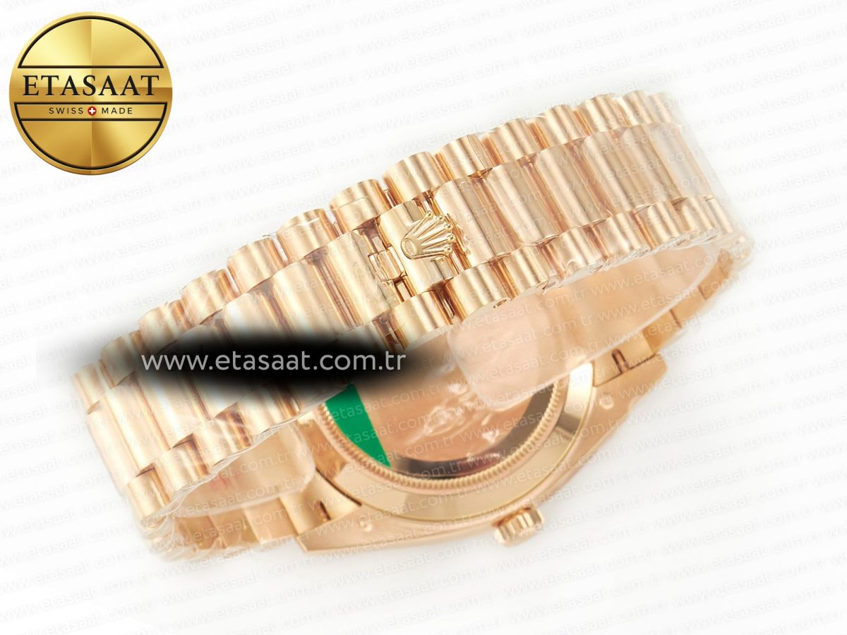 Rolex DayDate 40 228235 ARF 904L Steel Brown Stick Dial on President Bracelet VR3255 - Görsel 16