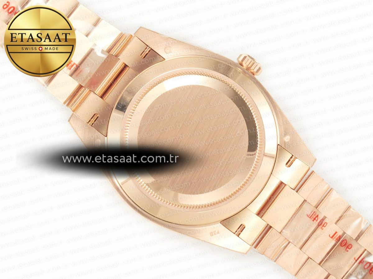 Rolex DayDate 40 228235 ARF 904L Steel Brown Stick Dial on President Bracelet VR3255 - Görsel 17