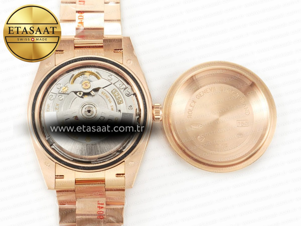 Rolex DayDate 40 228235 ARF 904L Steel Brown Stick Dial on President Bracelet VR3255 - Görsel 18