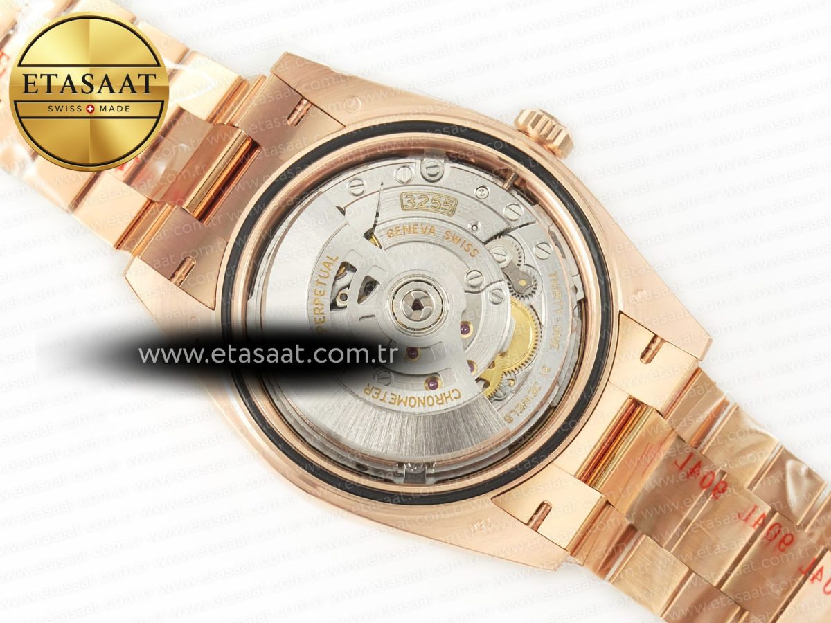Rolex DayDate 40 228235 ARF 904L Steel Brown Stick Dial on President Bracelet VR3255 - Görsel 19