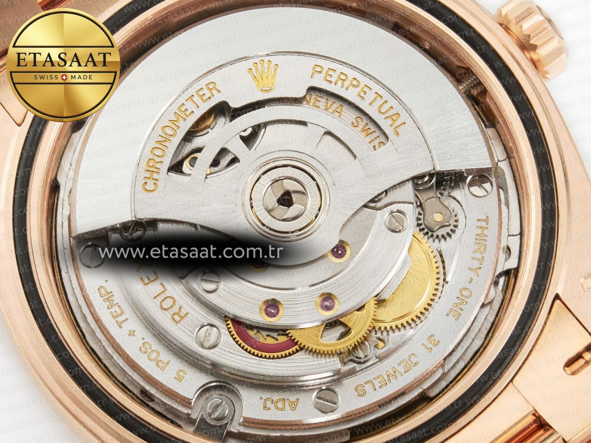 Rolex DayDate 40 228235 ARF 904L Steel Brown Stick Dial on President Bracelet VR3255 - Görsel 22