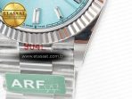 Rolex DayDate 40 228236 ARF 904L Steel Tiffany Blue Crystal Diamonds Bezel on President Bracelet VR3255 - Görsel 13