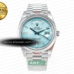 Rolex Day-Date 40 228236 ARF Tiffany Mavi Pırlantalı VR3255 Eta Saat - Görsel 3 - 1:1 Süper Klon Saat