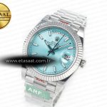Rolex DayDate 40 228236 ARF 904L Steel Tiffany Blue Stick Dial on President Bracelet VR3255
