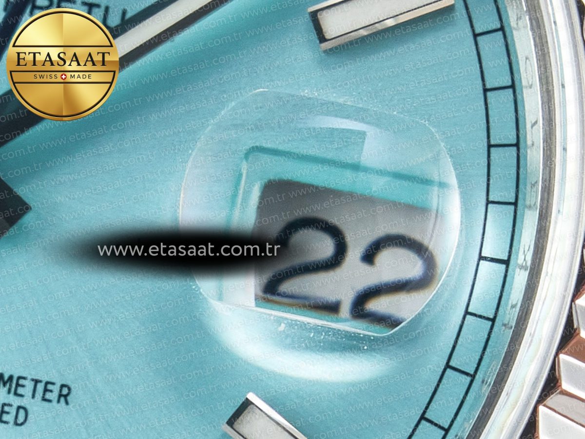 Rolex DayDate 40 228236 ARF 904L Steel Tiffany Blue Stick Dial on President Bracelet VR3255 - Görsel 11