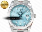 Rolex DayDate 40 228236 ARF 904L Steel Tiffany Blue Stick Dial on President Bracelet VR3255 - Görsel 4