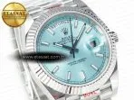 Rolex DayDate 40 228236 ARF 904L Steel Tiffany Blue Stick Dial on President Bracelet VR3255 - Görsel 5