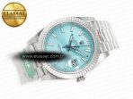 Rolex DayDate 40 228236 ARF 904L Steel Tiffany Blue Stick Dial on President Bracelet VR3255 - Görsel 8