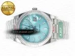 Rolex DayDate 40 228236 ARF 904L Steel Tiffany Blue Stick Dial on President Bracelet VR3255 - Görsel 9