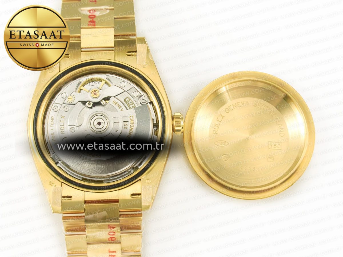 Rolex DayDate 40 228238 ARF 904L Steel Black Crystal Diamonds Bezel on President Bracelet VR3255 - Görsel 17