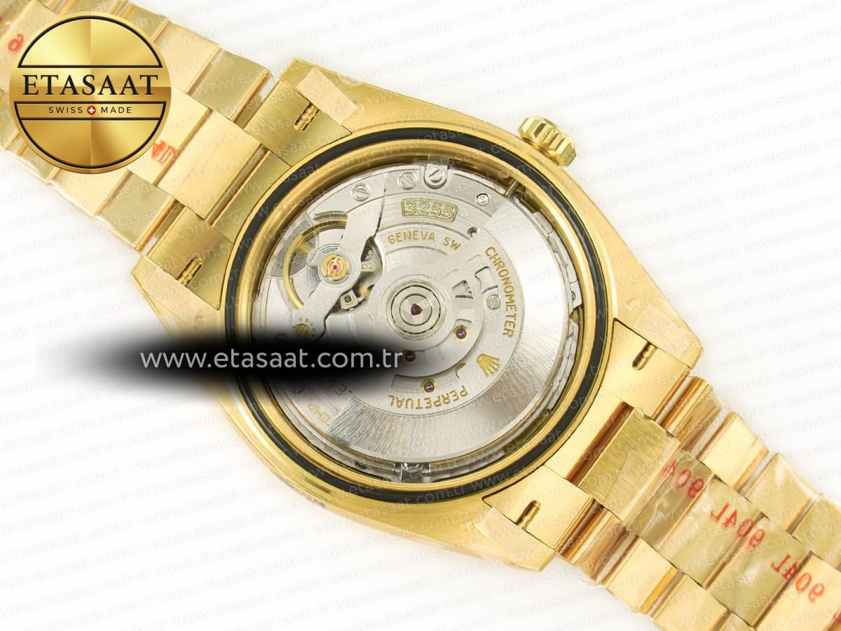Rolex DayDate 40 228238 ARF 904L Steel Black Crystal Diamonds Bezel on President Bracelet VR3255 - Görsel 18