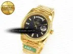 Rolex DayDate 40 228238 ARF 904L Steel Black Crystal Diamonds Bezel on President Bracelet VR3255 - Görsel 2