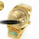 Rolex DayDate 40 228238 ARF 904L Steel Gold Stick Dial on President Bracelet VR3255