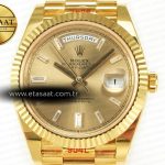 Rolex Day-Date 228238 Çelik YG Pırlantalı VR3255 Eta Saat - Görsel 3 - 1:1 Süper Klon Saat