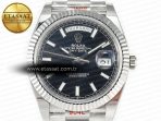 Rolex DayDate 40 228239 ARF 904L Steel Black Dial on President Bracelet VR3255 - Görsel 5