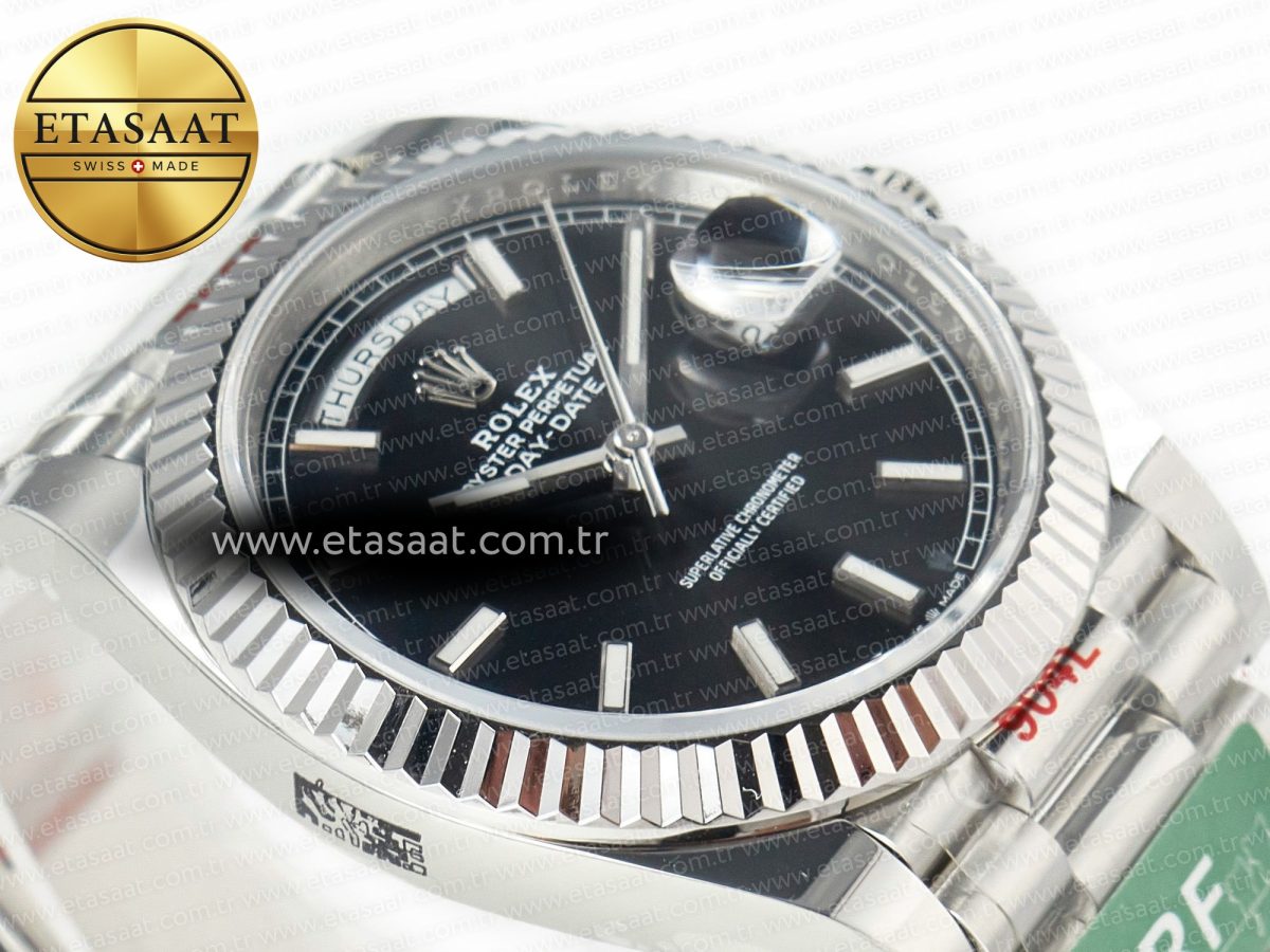 Rolex DayDate 40 228239 ARF 904L Steel Black Dial on President Bracelet VR3255 - Görsel 7