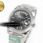 Rolex DayDate 40 228239 ARF 904L Steel Grey Stick Dial on President Bracelet VR3255