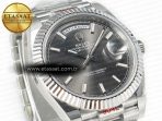 Rolex DayDate 40 228239 ARF 904L Steel Grey Stick Dial on President Bracelet VR3255 - Görsel 5