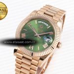 Rolex DayDate GREEN ROMAN DIAL ON PRESIDENT A2836