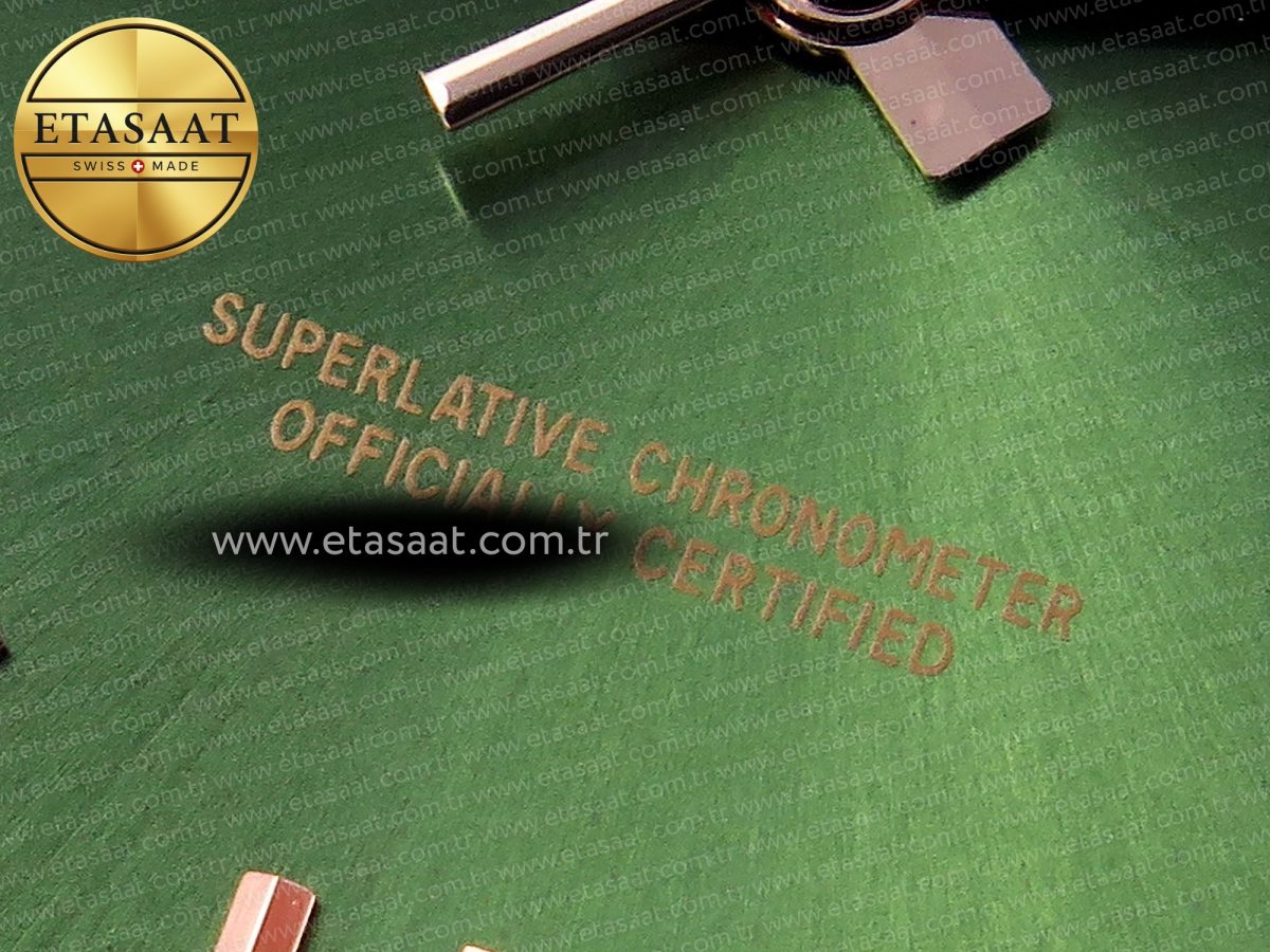 Rolex DayDate GREEN ROMAN DIAL ON PRESIDENT A2836 - Görsel 26