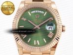 Rolex DayDate GREEN ROMAN DIAL ON PRESIDENT A2836 - Görsel 4