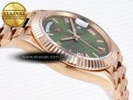 Rolex DayDate GREEN ROMAN DIAL ON PRESIDENT A2836 - Görsel 9