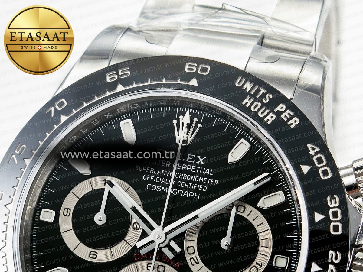 Rolex Daytona 116500 VSF 1:1 Best Edition 904L Steel Black Dial on SS Braclet DD4130 - Görsel 10