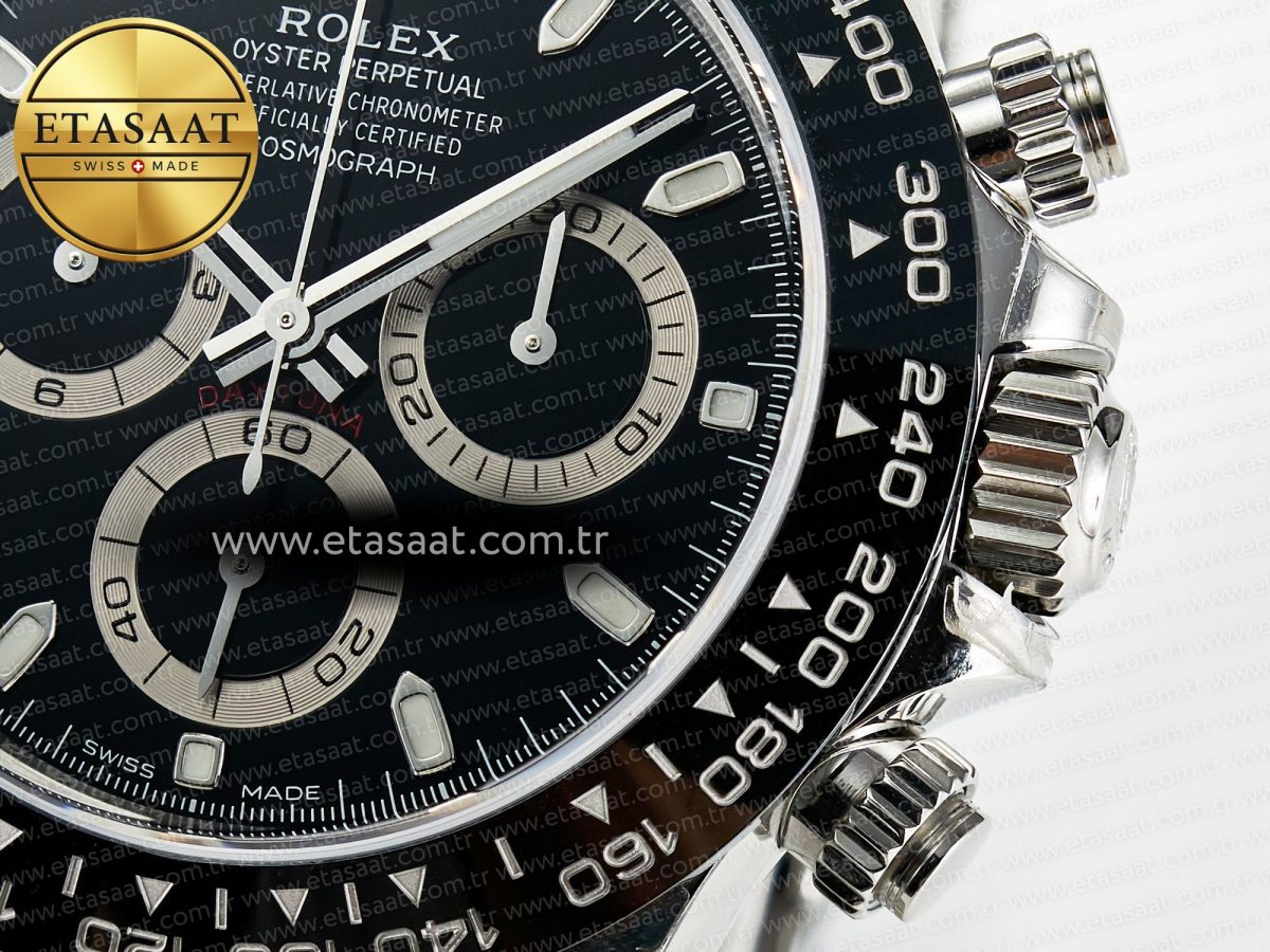 Rolex Daytona 116500 VSF 1:1 Best Edition 904L Steel Black Dial on SS Braclet DD4130 - Görsel 11