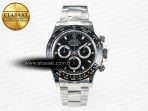 Rolex Daytona 116500 VSF 1:1 Best Edition 904L Steel Black Dial on SS Braclet DD4130 - Görsel 3