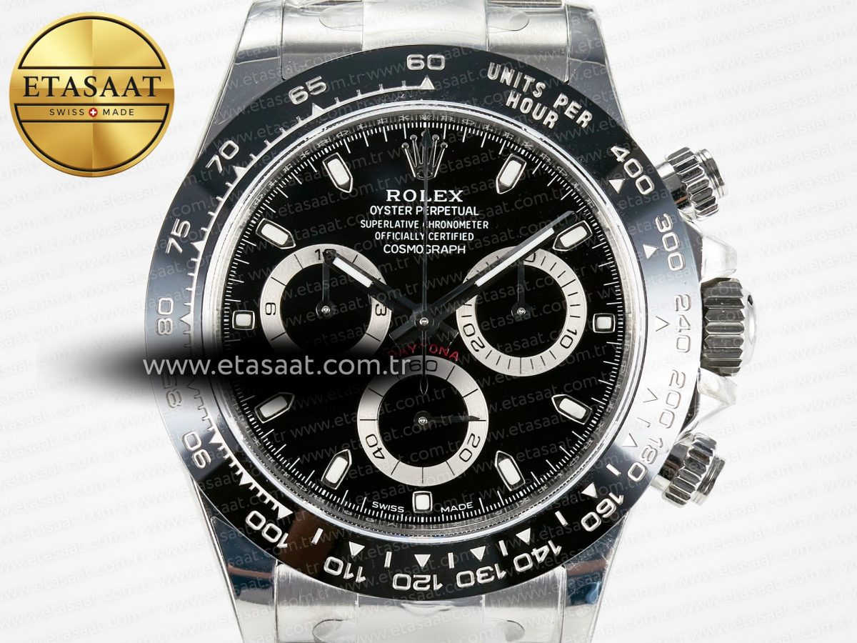Rolex Daytona 116500 VSF 1:1 Best Edition 904L Steel Black Dial on SS Braclet DD4130 - Görsel 4