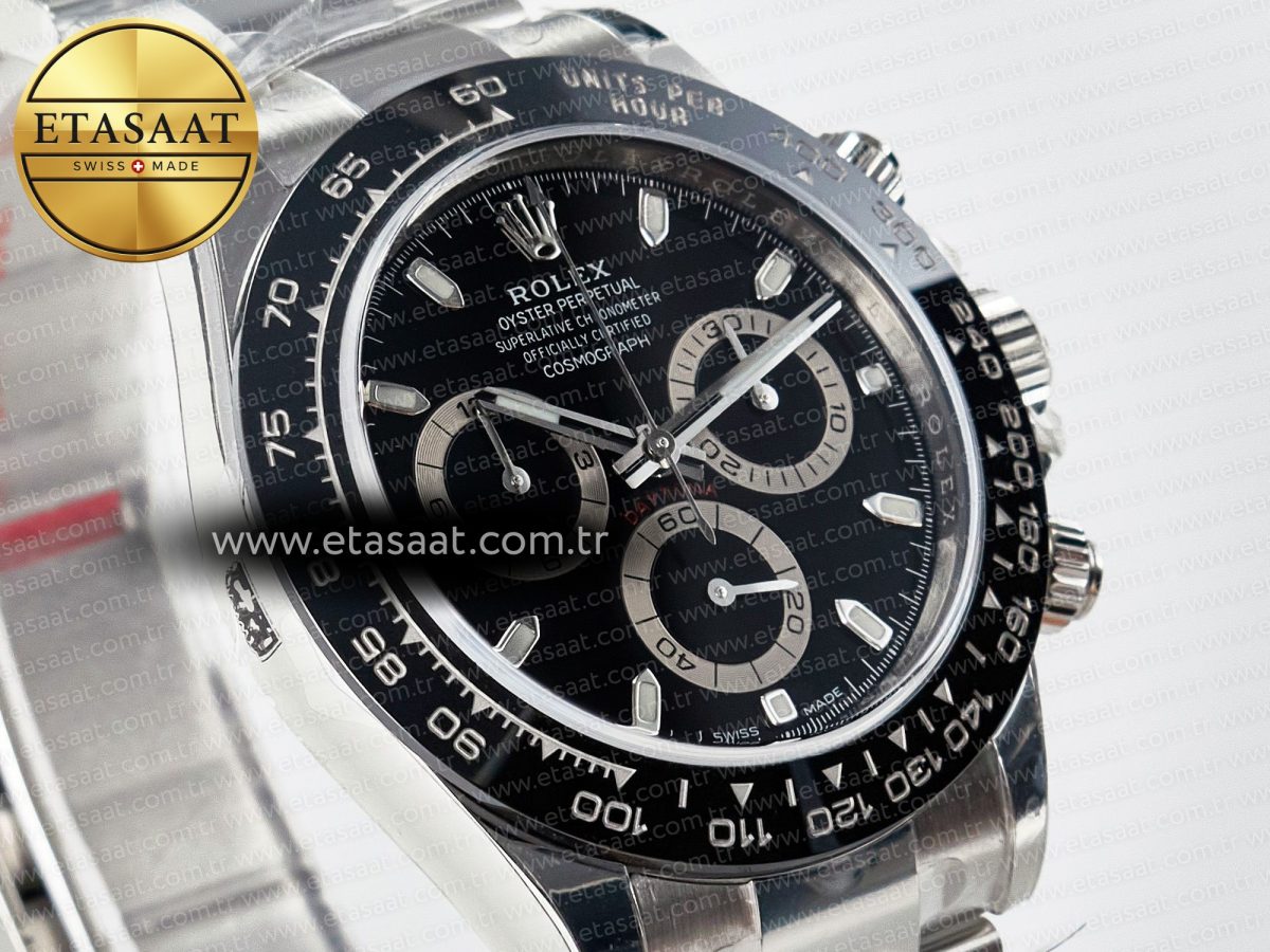 Rolex Daytona 116500 VSF 1:1 Best Edition 904L Steel Black Dial on SS Braclet DD4130 - Görsel 5