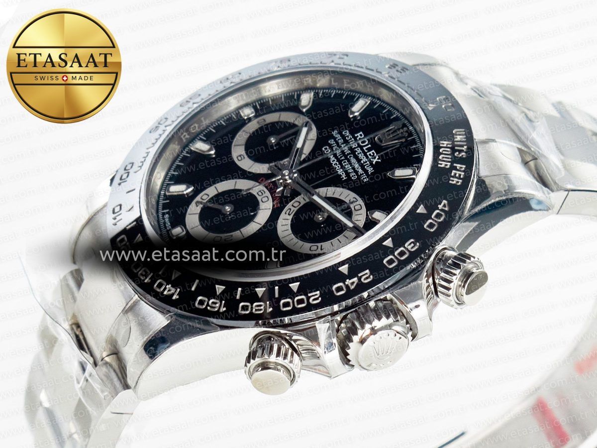 Rolex Daytona 116500 VSF 1:1 Best Edition 904L Steel Black Dial on SS Braclet DD4130 - Görsel 6