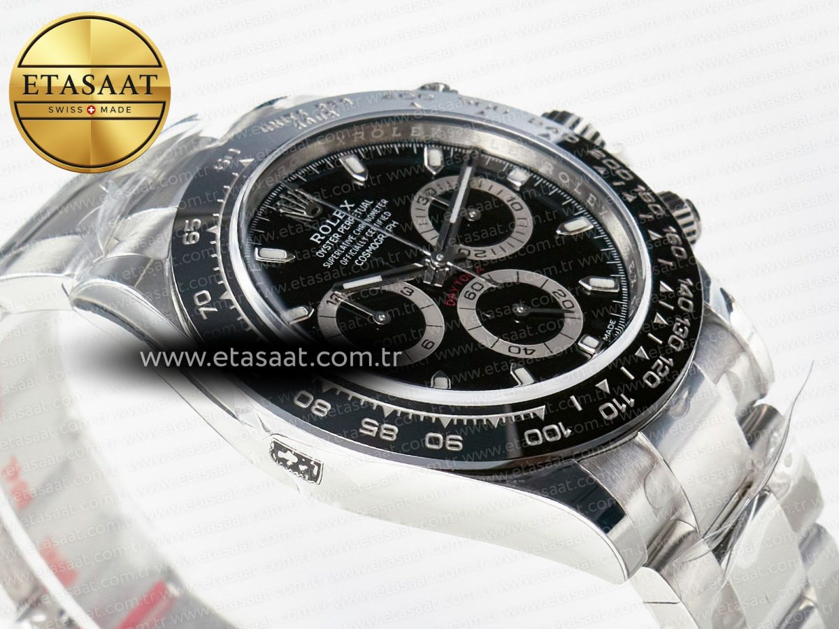 Rolex Daytona 116500 VSF 1:1 Best Edition 904L Steel Black Dial on SS Braclet DD4130 - Görsel 7