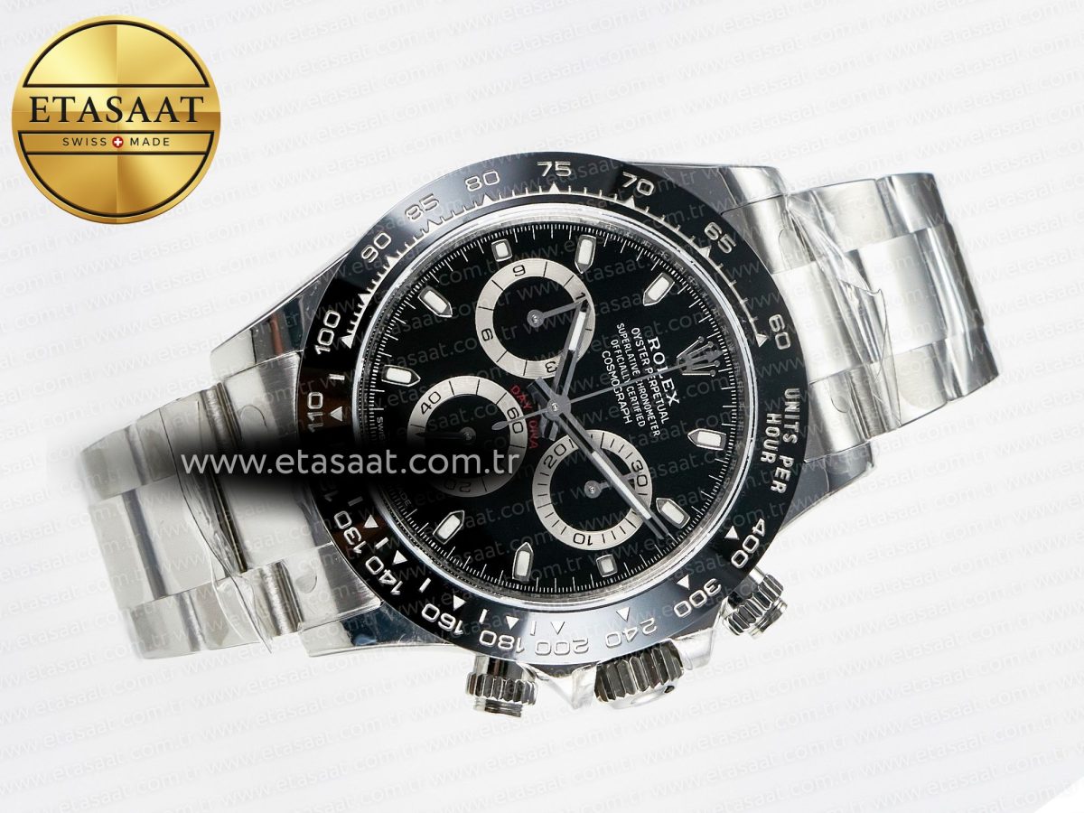 Rolex Daytona 116500 VSF 1:1 Best Edition 904L Steel Black Dial on SS Braclet DD4130 - Görsel 8