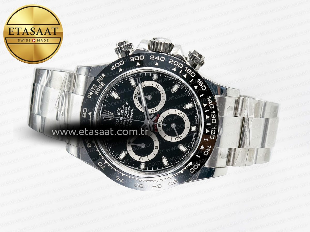 Rolex Daytona 116500 VSF 1:1 Best Edition 904L Steel Black Dial on SS Braclet DD4130 - Görsel 9