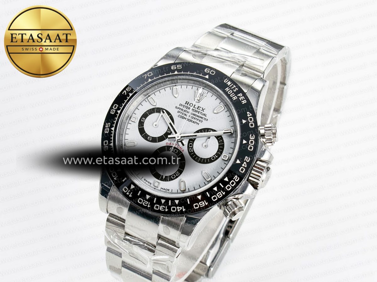 Rolex Daytona 116500 VSF 1:1 Best Edition 904L Steel White Dial on SS Braclet DD4130 - Görsel 2