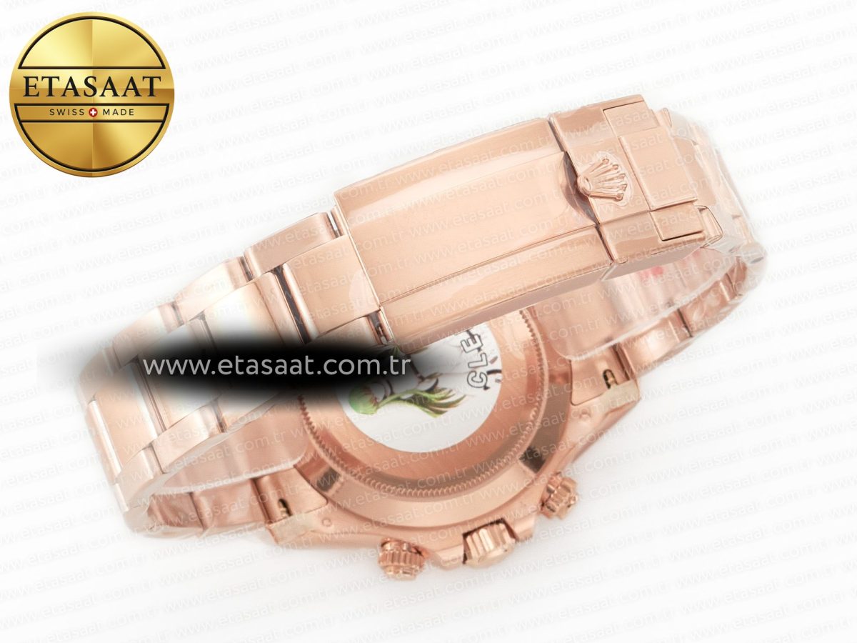 Rolex Daytona 116505 RG Clean 1:1 Best Edition Brown Stick Dial on RG Bracelet A4130 - Görsel 16