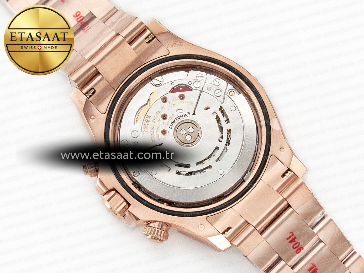 Rolex Daytona 116505 RG Clean 1:1 Best Edition Brown Stick Dial on RG Bracelet A4130 - Görsel 19