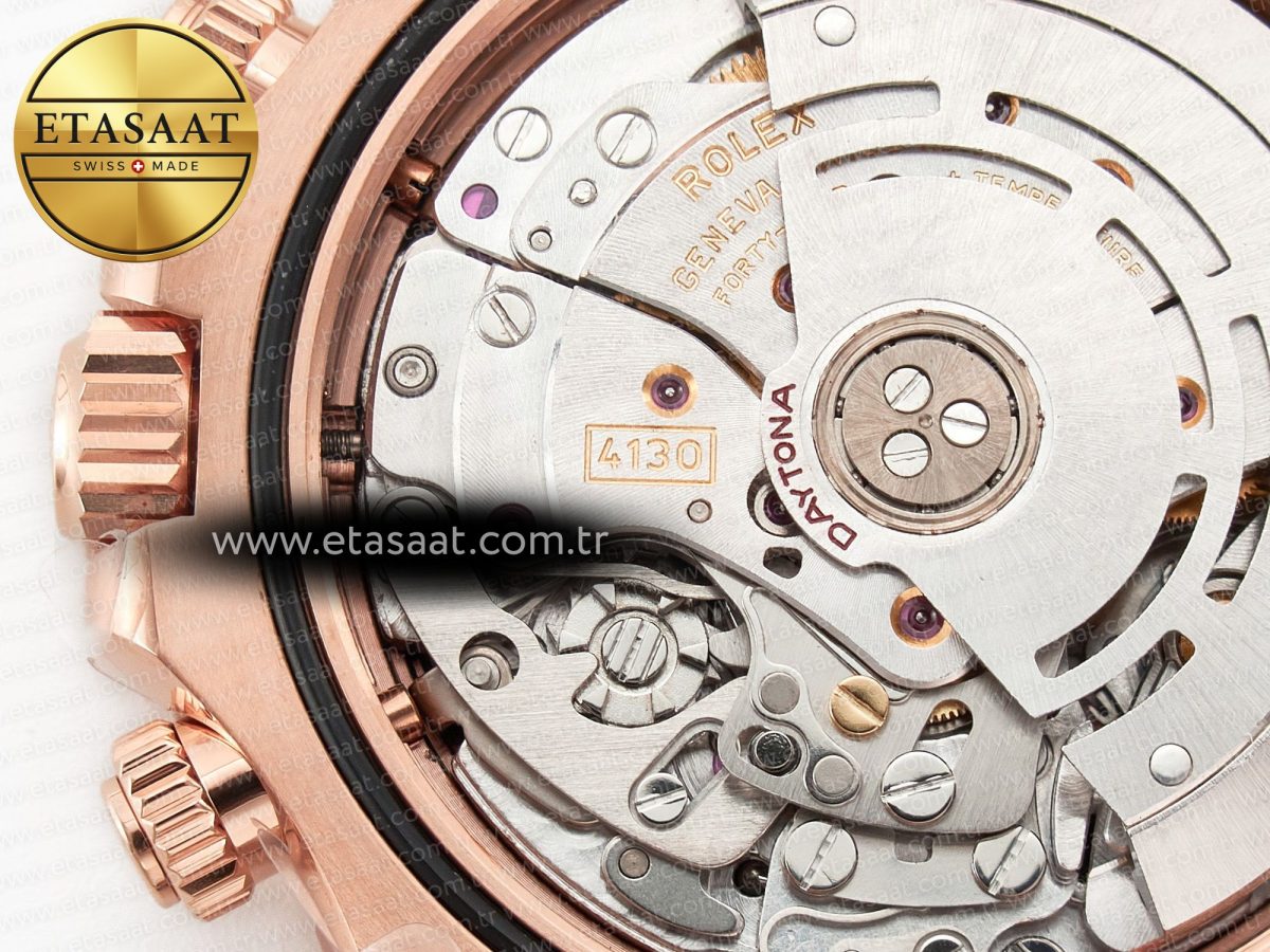 Rolex Daytona 116505 RG Clean 1:1 Best Edition Brown Stick Dial on RG Bracelet A4130 - Görsel 22