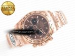 Rolex Daytona 116505 RG Clean 1:1 Best Edition Brown Stick Dial on RG Bracelet A4130 - Görsel 8