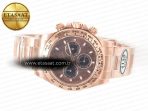 Rolex Daytona 116505 RG Clean 1:1 Best Edition Brown Stick Dial on RG Bracelet A4130 - Görsel 9