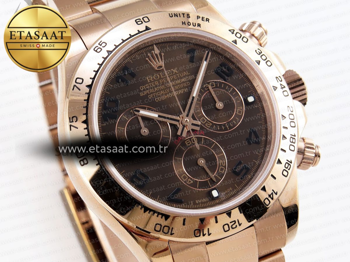 Rolex Daytona 116505 Chocolate Dial on RG A7750 - Görsel 5