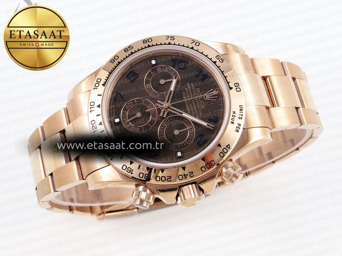 Rolex Daytona 116505 Chocolate Dial on RG A7750 - Görsel 7