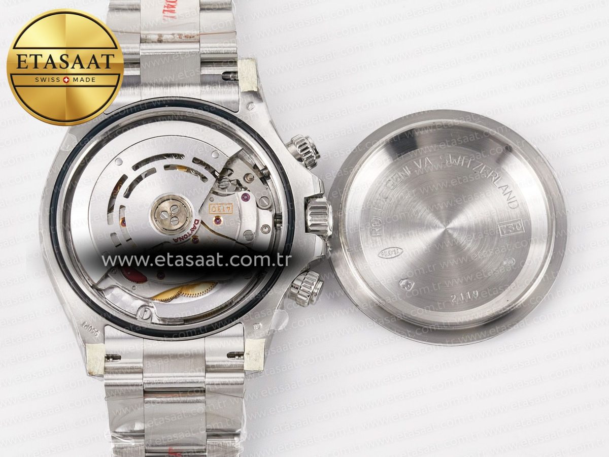 Rolex Daytona 116506 Clean 1:1 Best Edition Ice Blue Dial Arabic Markers on SS Bracelet SA4130 V2 - Görsel 19