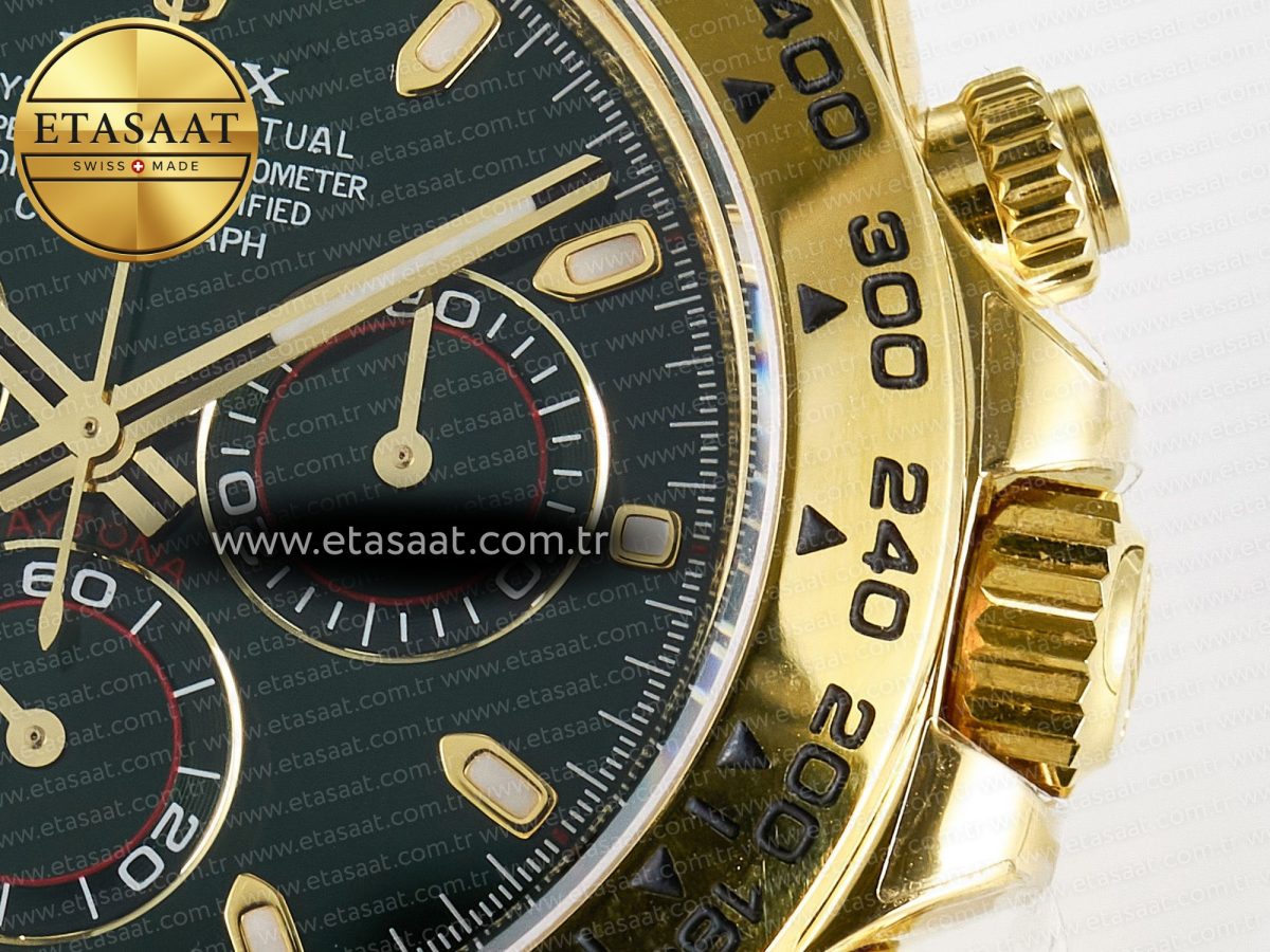 Rolex Daytona 116508 ZF 1:1 Best Edition Green Dial on YG Bracelet SH4130 (Gain Weight) - Görsel 11