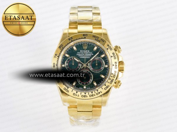 Rolex Daytona 116508 ZF Yeşil Kadran SH4130 Ağır Kasa Eta Saat - 1:1 Süper Klon Replika Saat