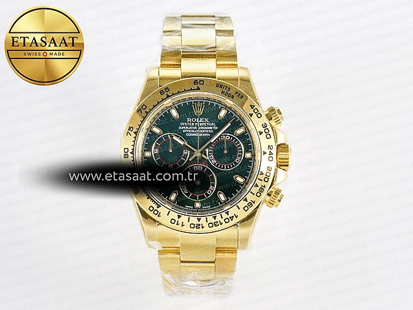Rolex Daytona 116508 ZF Yeşil Kadran SH4130 Ağır Kasa Eta Saat - 1:1 Süper Klon Replika Saat