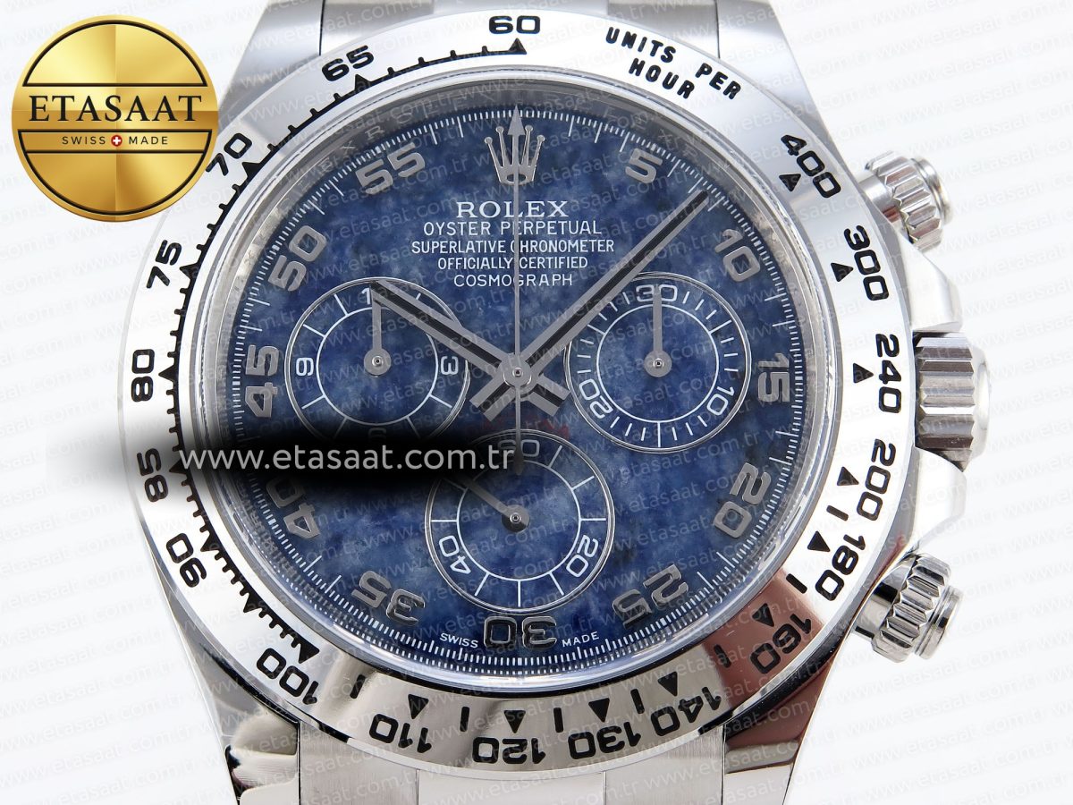 Rolex Daytona 116509 Blue Chalcedony Dial on Oysterflex A4130 - Görsel 4